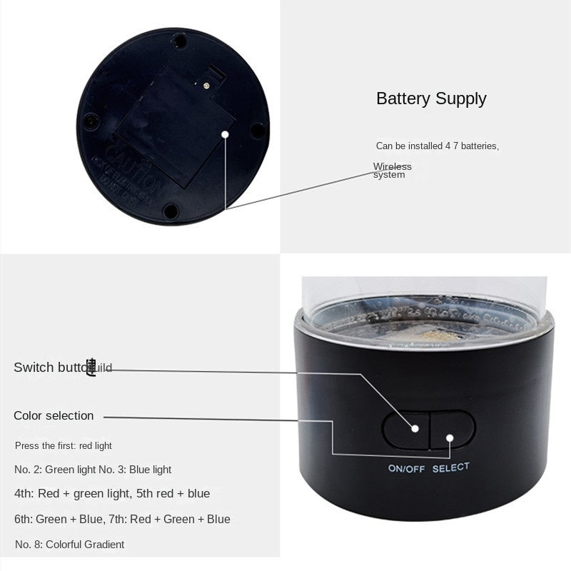 New medium jellyfish lamp USB plug-in colorful LED color changing home atmosphere night light desktop simulation jellyfish lamp eprolo