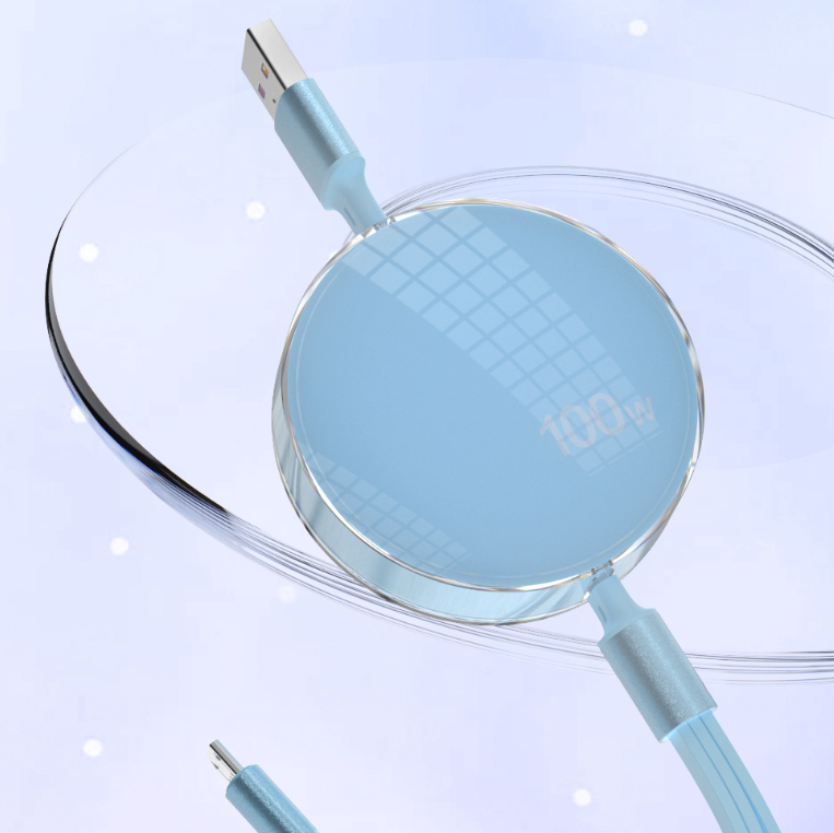 100W three in one telescopic data cable one to three charging cable eprolo