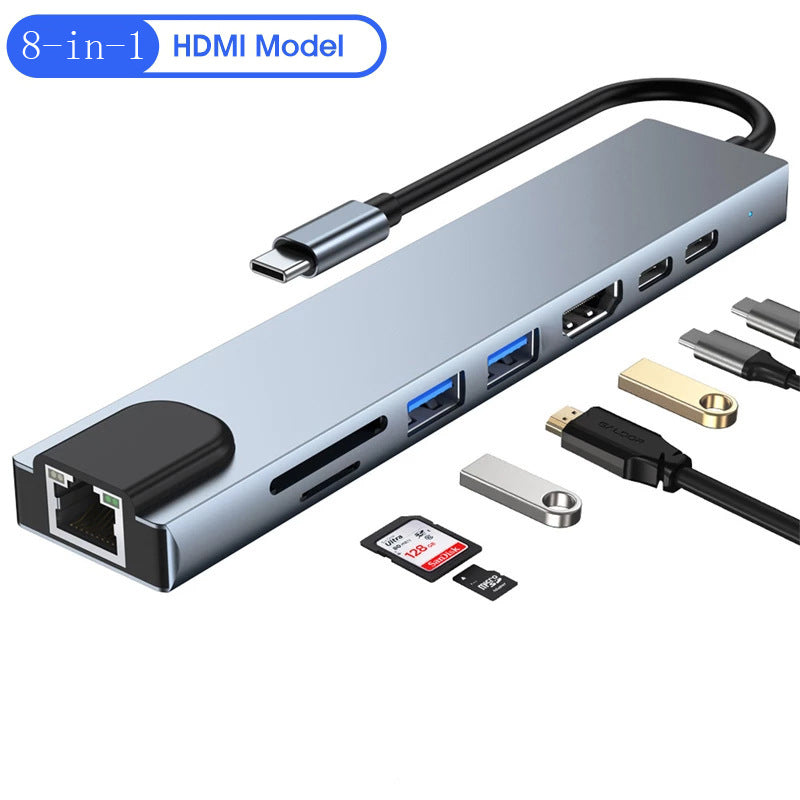 Eight in one docking station Type-C to network card HDMI multifunctional laptop converter eprolo