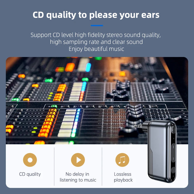 5.3 Car Bluetooth Receiver Car Audio Speaker Car Bluetooth Audio Adapter Supports TWS eprolo