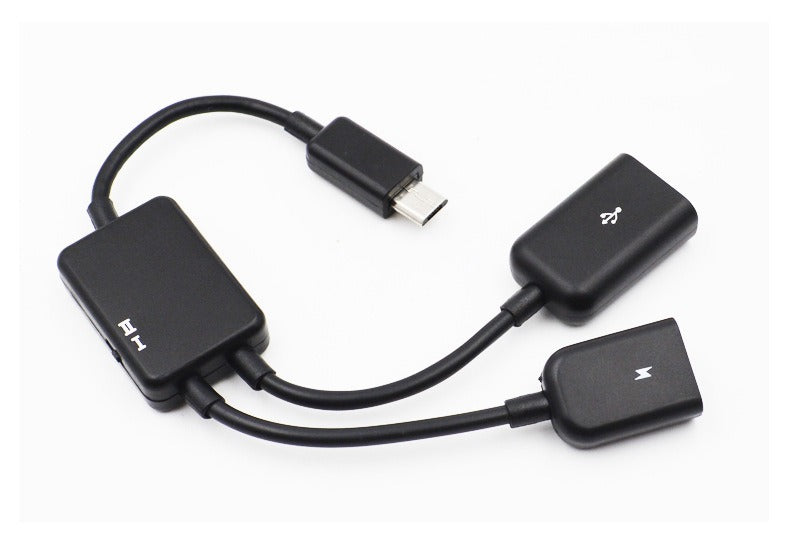 2-in-1 external power supply/mobile phone charging OTG data cable S3 S4 NOTE3 mobile phone tablet OTG cable eprolo