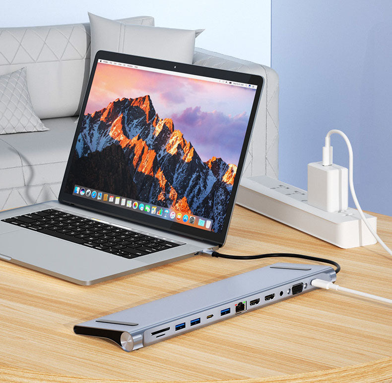 Dual HDMI docking station 12 in 1 high-definition MST USB HUB multi screen display type-c docking station eprolo