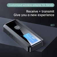 LCD display screen Bluetooth 5.0 receiver transmitter 2-in-1 audio adapter computer TV speaker eprolo