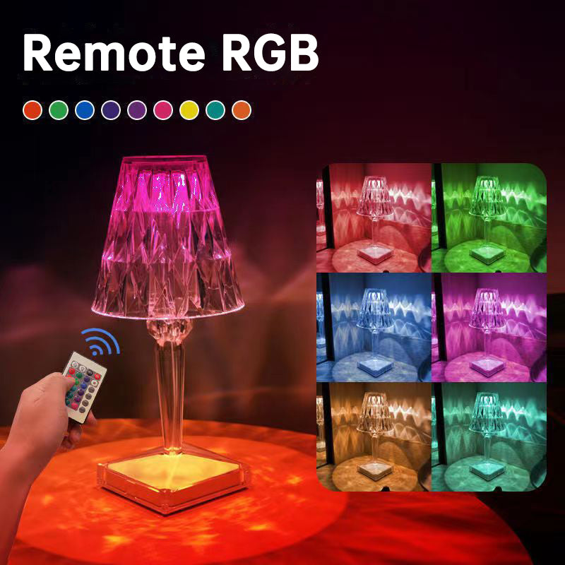 Creative USB Diamond Crystal Desk Lamp Bedside Charging Touch and High-End Atmosphere eprolo