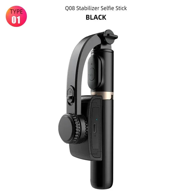 Q08 Gimbal Stabilizer Mobile Phone Video Stabilizer Bluetooth Selfie Stick Tripod for Smartphone Live Vertical Shooting Bracket eprolo