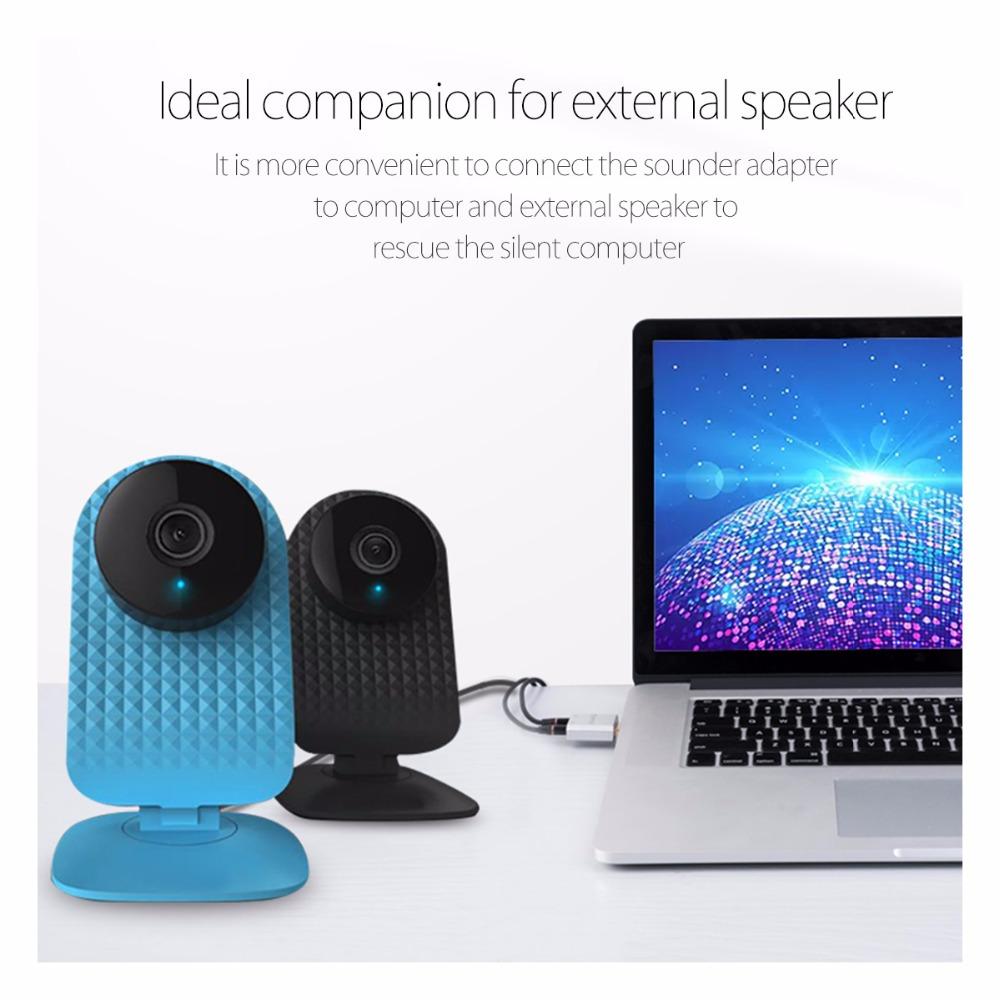 ORICO SK02 External USB Sound Card Stereo Mic Speaker Headset Audio Jack 3.5mm Mini Cable Adapter Free Drive For PC Laptop