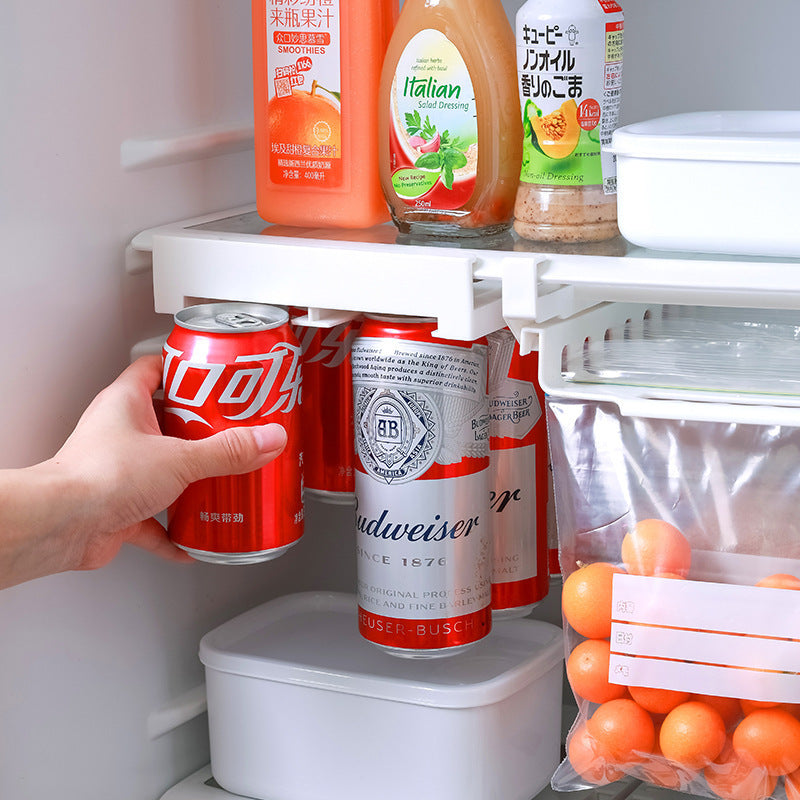 Refrigerator hanging shelf creative new space saving pop-top can storage beverage coke beer storage rack eprolo