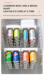 Refrigerator hanging shelf creative new space saving pop-top can storage beverage coke beer storage rack eprolo