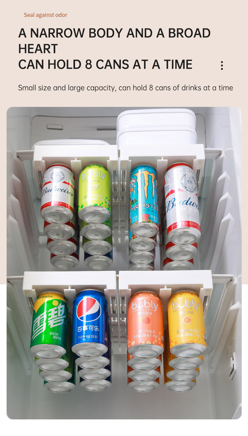 Refrigerator hanging shelf creative new space saving pop-top can storage beverage coke beer storage rack eprolo