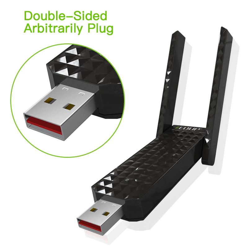 EDUP usb Wireless adapter 802.11ac 600mbps 5ghz wifi receiver double 2dbi antenna high speed network card