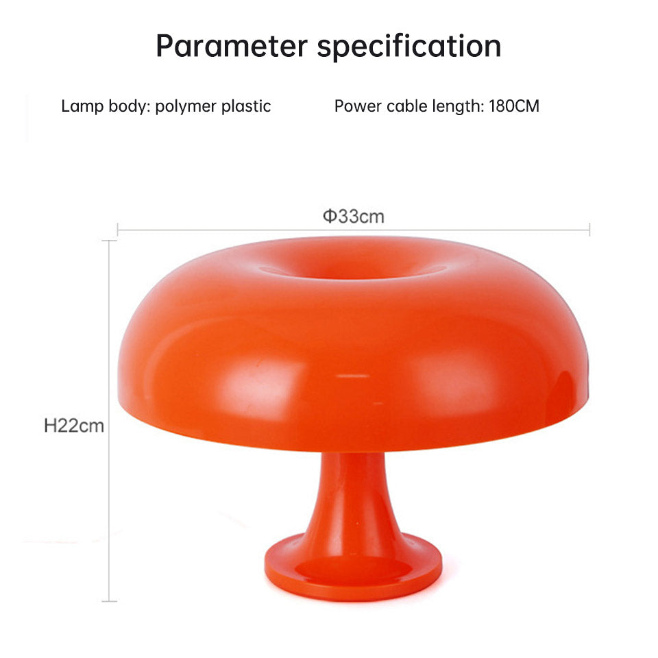 USB Danish Mushroom Table Lamp Simple Living Room Bedroom Bedhead Model Room Decorative Lamp eprolo