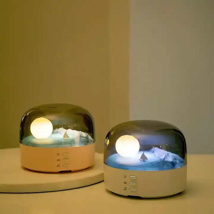 LED Warm Light Table Moon Lamp Decorative Table Light for Reading Room Bedside Living Room Night Light Bluetooth Speaker Lamp eprolo