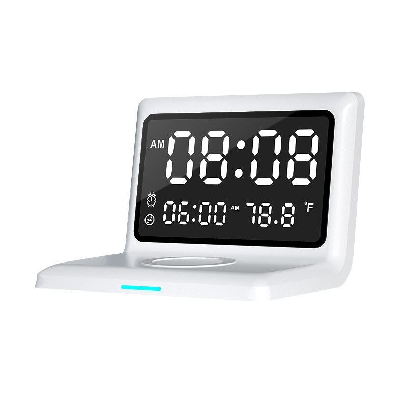 Alarm Clock Wireless Charger For Apple Wireless Fast Charging Multi-Function 3-In-1 Mobile Phone Wireless Charging
