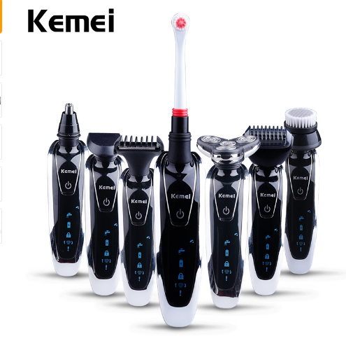 Kemei 7 in 1 Men's 3D Electric Shaver 3 in 1 Beard Trimmer Rechargeable Razor for Men Shaving eprolo