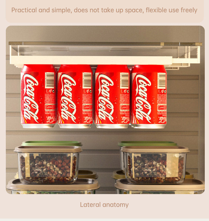 Refrigerator hanging shelf creative new space saving pop-top can storage beverage coke beer storage rack eprolo