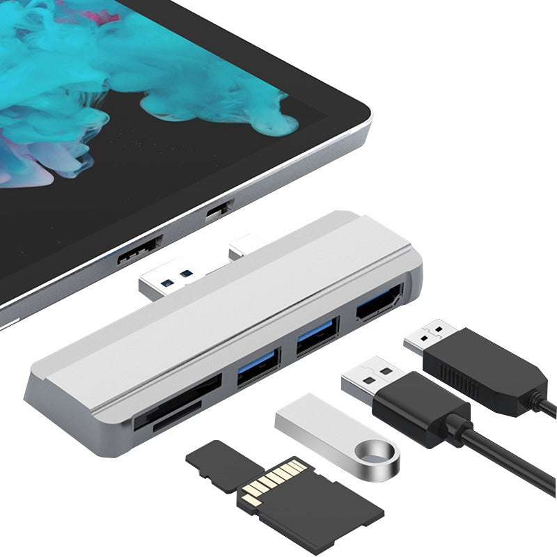 Suitable for Surface Pro 4/5/6 docking station USB to HDMI same screen card reader expansion hub eprolo