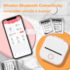 Phomemo Portable Mini Thermal Printer T02 Mini Pocket Label Printer DIY Self-adhesive Sticker Label Machine Various Label Paper
