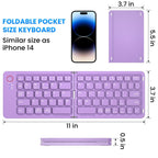 Ultra slim folding portable charging dual-mode Bluetooth keyboard with one click connection eprolo