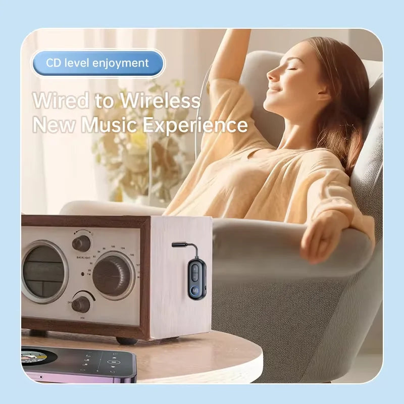 Bluetooth 5.4 receiver transmitter, car mounted AUX 2-in-1 aircraft fitness TV dedicated wireless transmitter eprolo