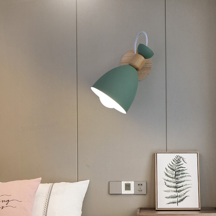 Wooden bedroom bedside wall lamp simple and creative corridor wall lamp corridor restaurant wall lamp eprolo