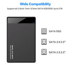 2.5-inch serial hard drive box USB 3.0 SATA notebook solid-state mobile hard drive box supports UASP