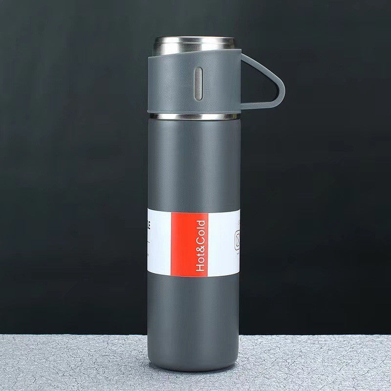 A cup of three-lid thermos cup portable fashion gift box set stainless steel cup eprolo