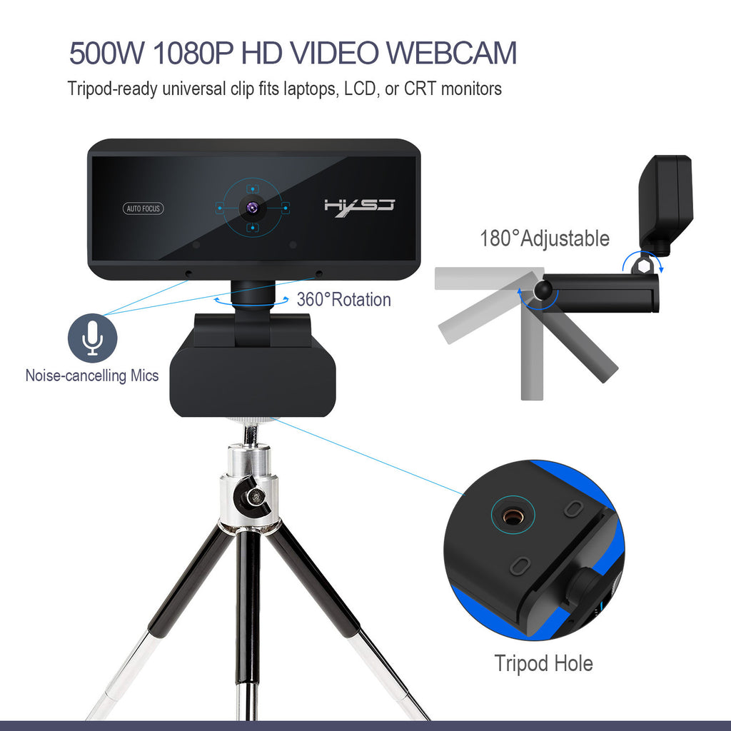 Computer video computer camera with 5 million autofocus and support for 720P1080P video eprolo