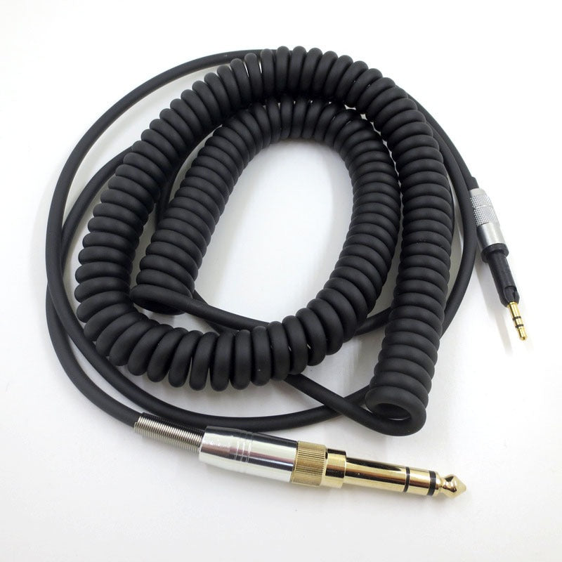 Suitable for Senhai HD6DJ HD8 HD7 HD598 head mounted headphone cable 6.35mm plug spring headphone cable eprolo