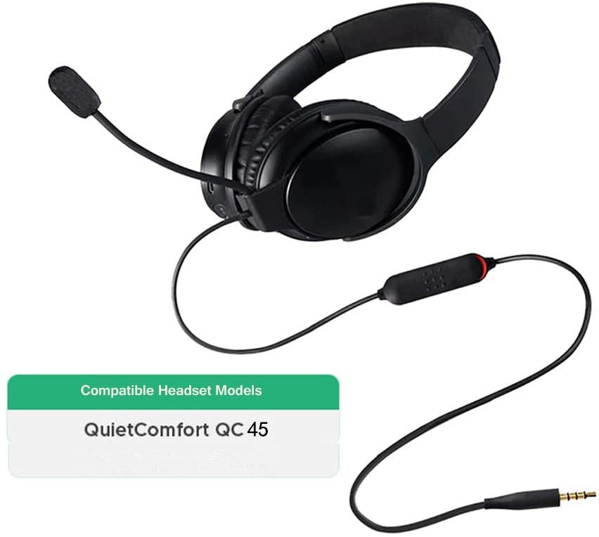 Suitable for Doctor BOSE QC45 earphones with microphone gaming version Mic noise cancelling microphone gaming earphone cable eprolo