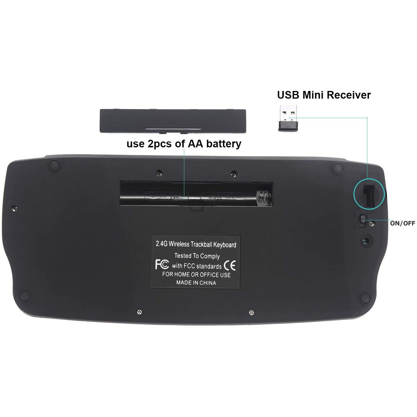 Air Flying Mouse Wireless Track Ball Keyboard Mini 2.4G Wireless Key Mouse 2-in-1 Mouse Keyboard Set eprolo