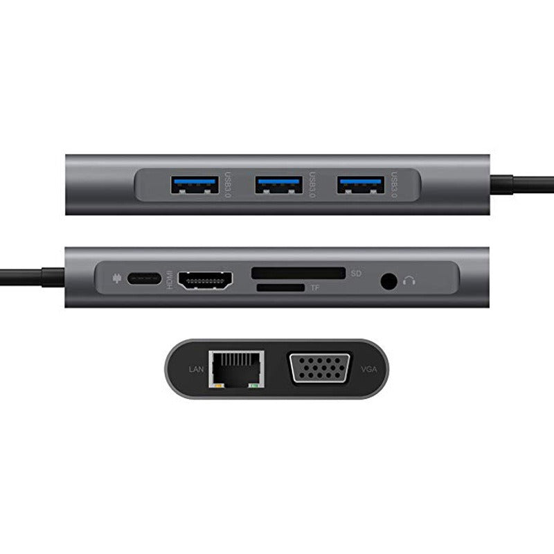 Type-C ten in one HUB docking station, multi in one MacBook laptop aluminum alloy hub eprolo
