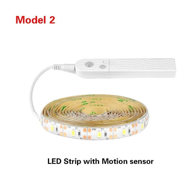 Motion Sensor LED Lights For Kitchen LED Under Cabinet Light Bedside Stairs Wardrobe Night Security Lamp Battery Power Lamp eprolo