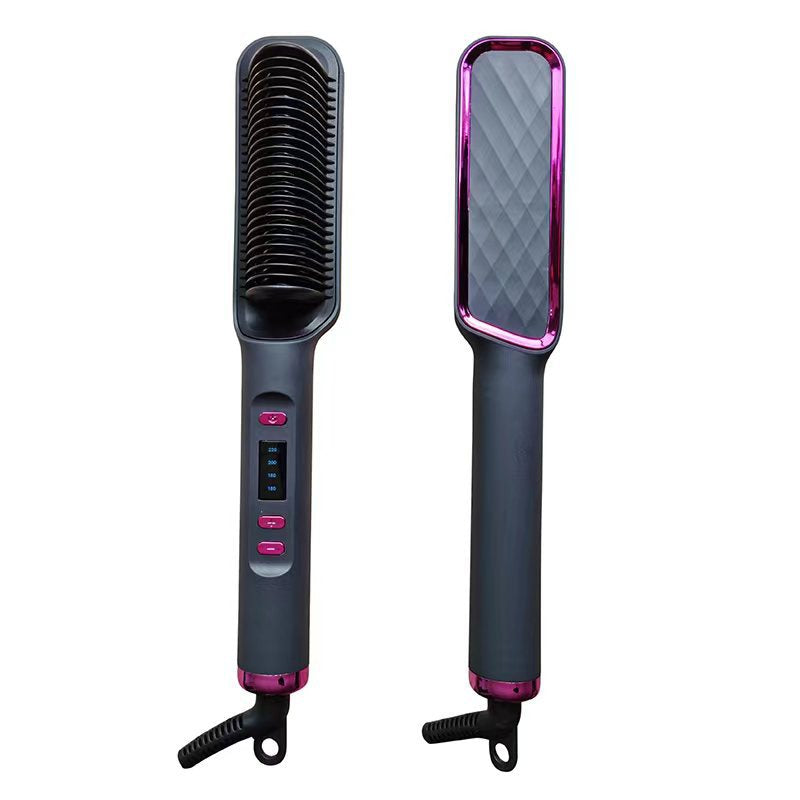 Straight Hair Comb, Lcd, Household Negative Ion Lazy Person Curling Stick, Dual Purpose Hair Salon, Electric Hair Straightener eprolo