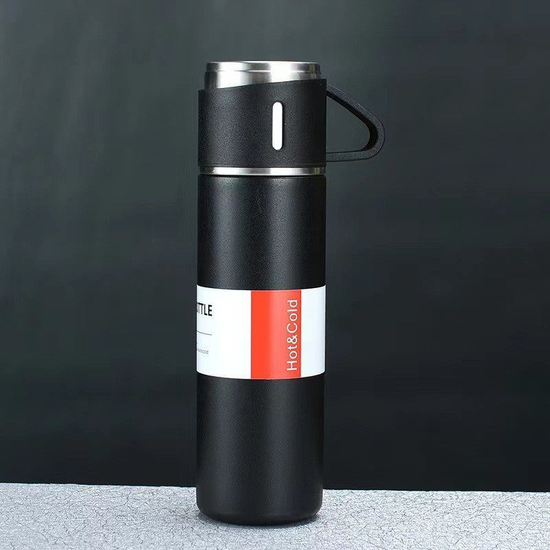 A cup of three-lid thermos cup portable fashion gift box set stainless steel cup eprolo