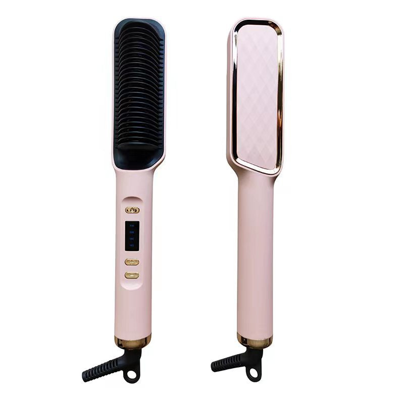 Straight Hair Comb, Lcd, Household Negative Ion Lazy Person Curling Stick, Dual Purpose Hair Salon, Electric Hair Straightener eprolo