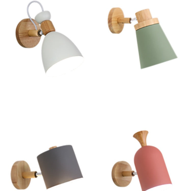 Wooden bedroom bedside wall lamp simple and creative corridor wall lamp corridor restaurant wall lamp eprolo