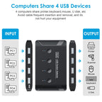 USB 2.0 Switch 4-in-4-out 4-port USB Keyboard Mouse Printer Shared Printer Switch eprolo