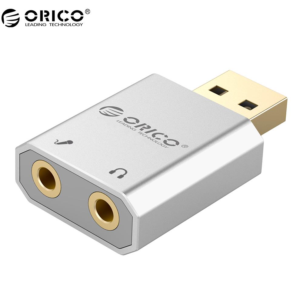 ORICO SK02 External USB Sound Card Stereo Mic Speaker Headset Audio Jack 3.5mm Mini Cable Adapter Free Drive For PC Laptop