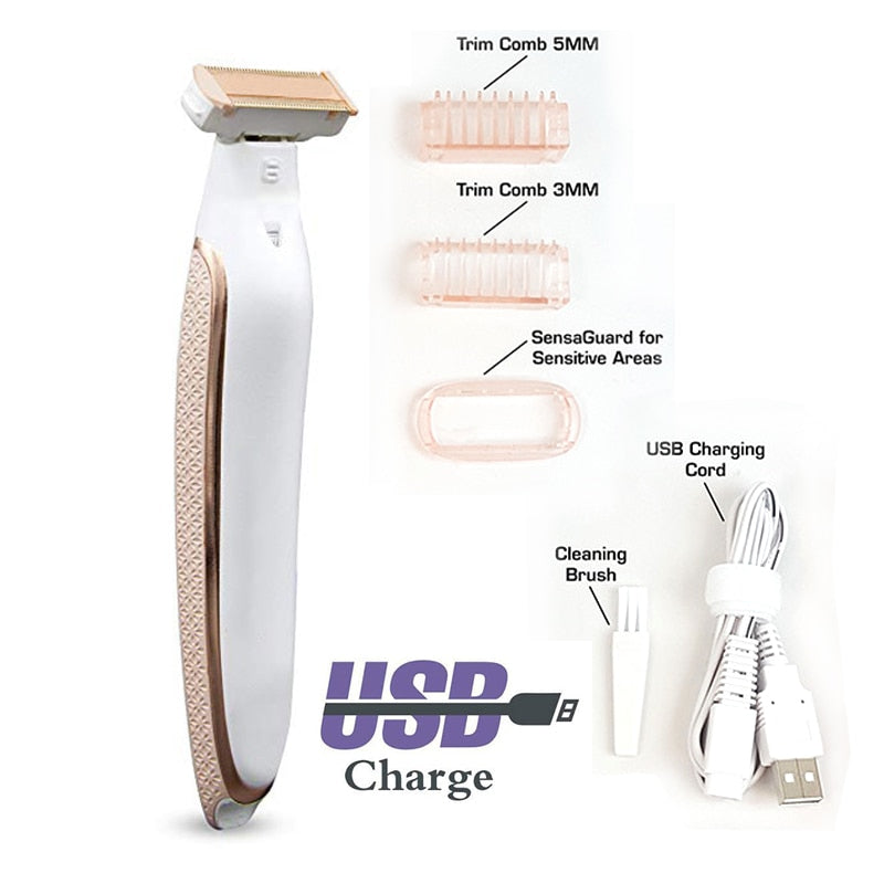 Electric Lady Shaver Razor Flawless Body Hair Shaver Painless Bikini Trimmer USB Rechargeable Fast Hair Shaving Machine eprolo
