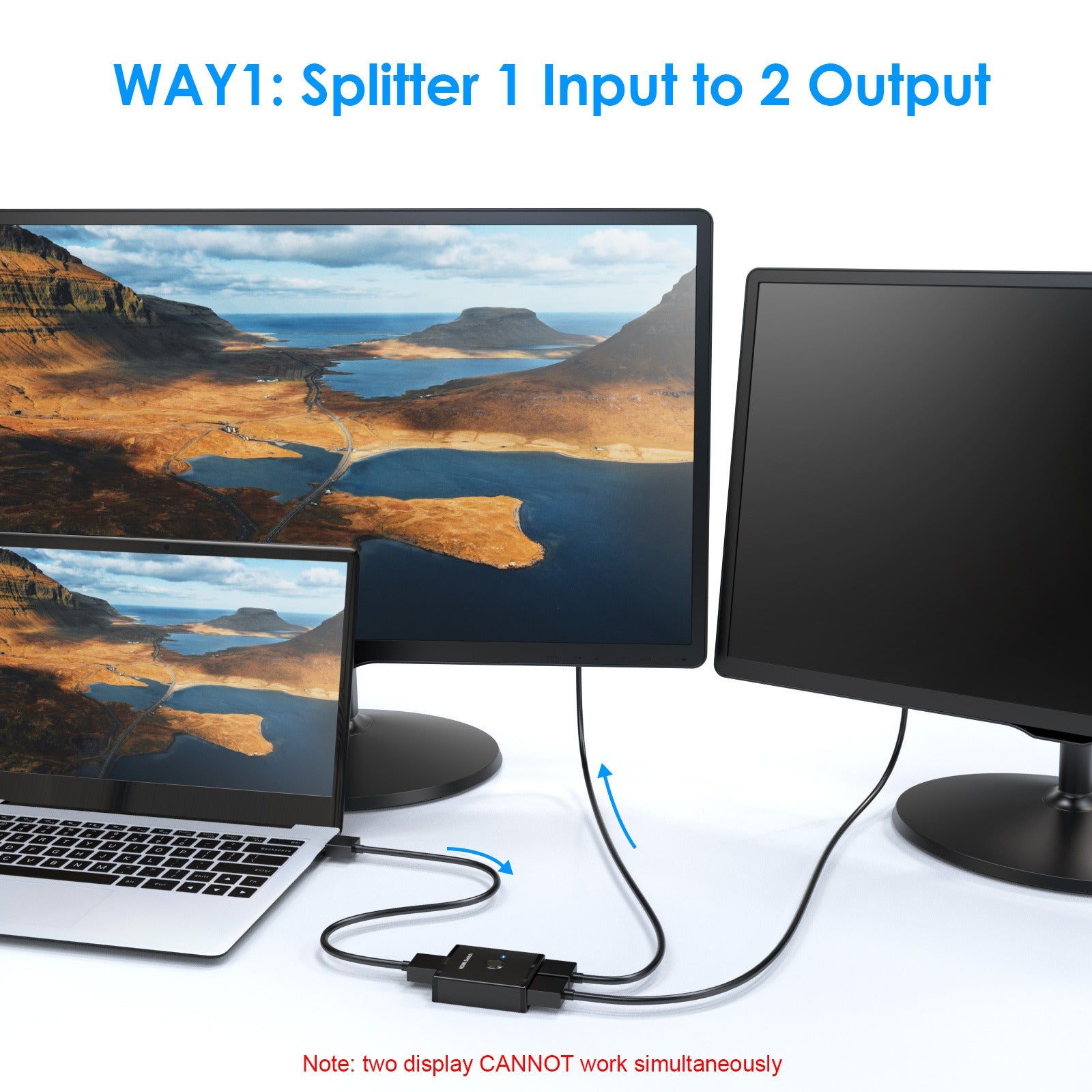 HDMI Switch Two In One Out Supports 4K Bidirectional Screen Divider HDMI Two In One Out Switch 1 Point 2 eprolo