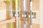 Wall Mounted Mop Organizer Holder Brush Broom Hanger Storage Rack Kitchen Tool Wall Housekeeper Random Colorful 17.8*7cm eprolo