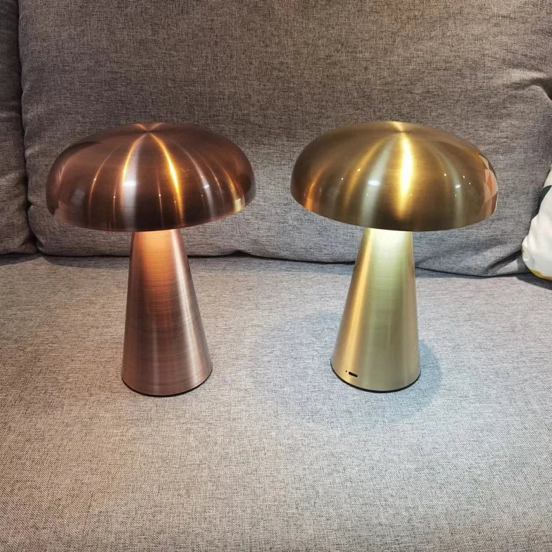 New rechargeable touch mushroom table lamp creative bedside eye protection table lamp restaurant bar atmosphere table lamp eprolo