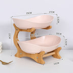 2-Tier Bamboo Fruit Stand for Kitchen, Space Saving Countertop Organizer with Ventilation to Keep Produce Fresh eprolo