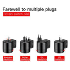 Baseus International Travel Adapter Whirl Universal Travel Wall Charger Plug Dual USB AC Power Adapter Converter