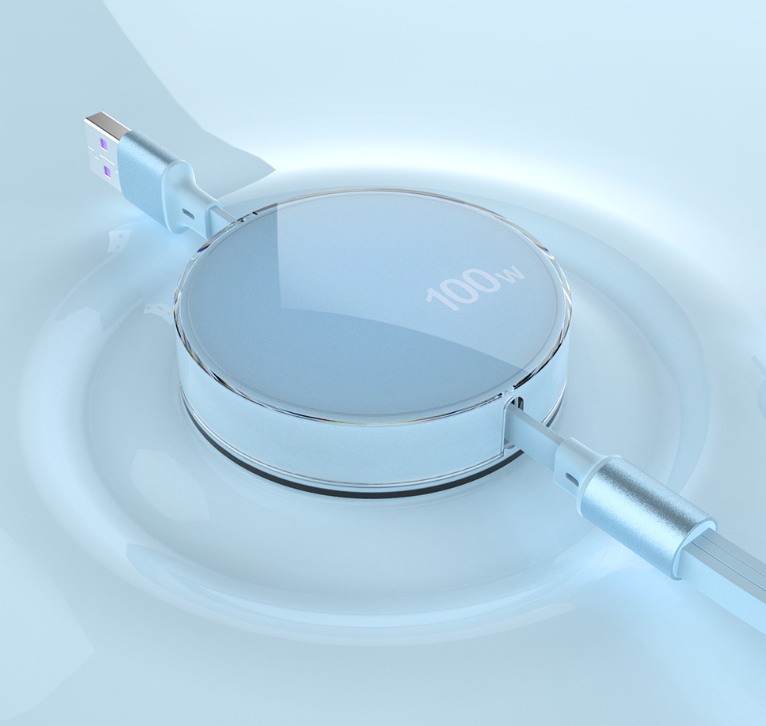 100W three in one telescopic data cable one to three charging cable eprolo