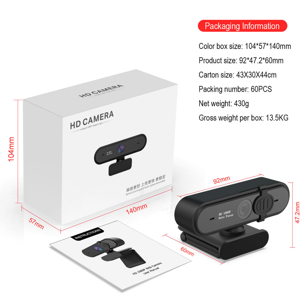 Computer video computer camera with 5 million autofocus and support for 720P1080P video eprolo