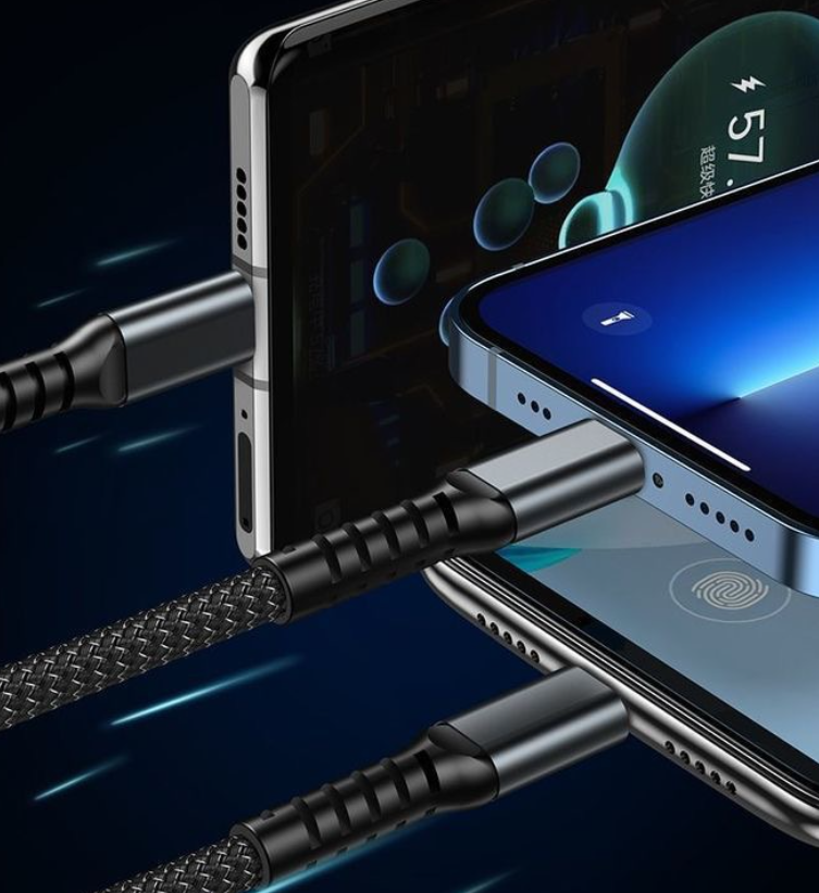 100W digital display light-emitting three in one fast charging one to three data cable suitable for Huawei Android Apple eprolo