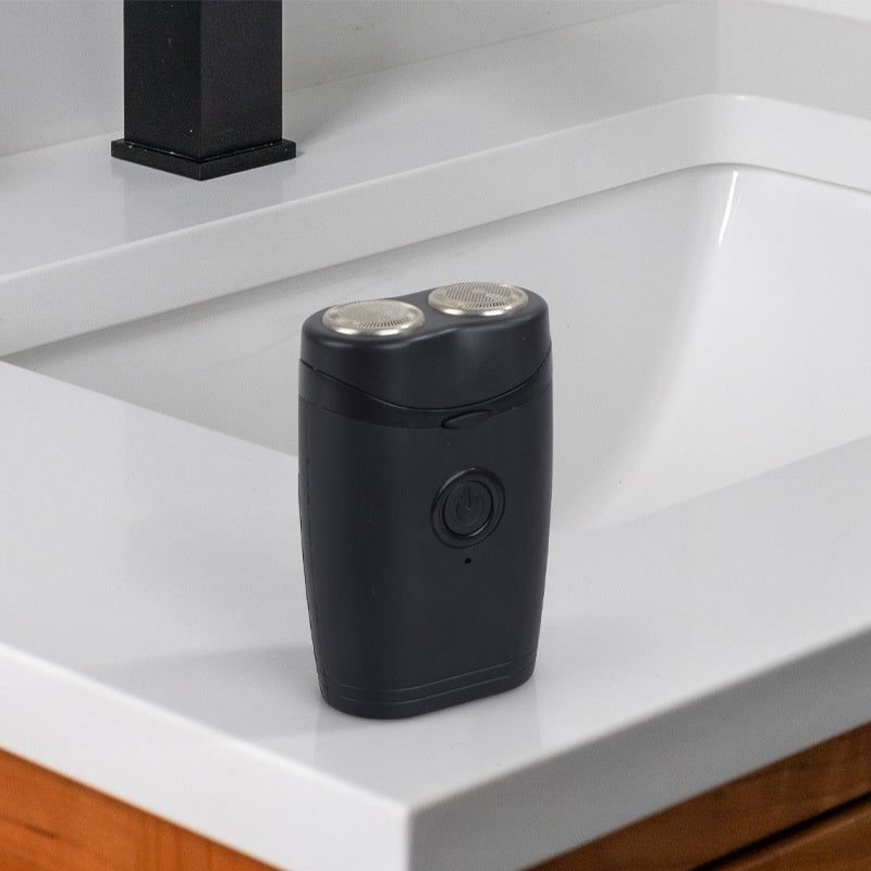 Portable men's dual head electric shaver shaver shaving device