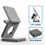 Wireless Charger 3 in 1 Foldable Magnetic Wireless Charging Station for iPhone 15 14 13 12 Pro Max Apple Watch 8 9 Charger