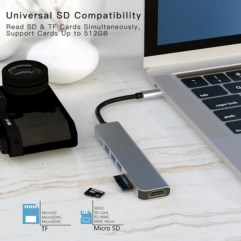 7-in-1 docking station type-c converter suitable for laptop expansion eprolo